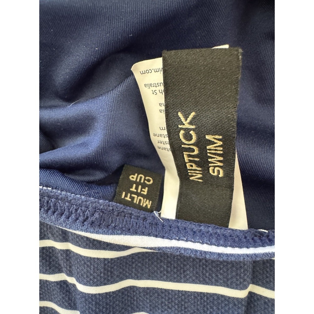 Nip Tuck Swim Navy Stripe One Piece Swimsuit Mult… - image 3